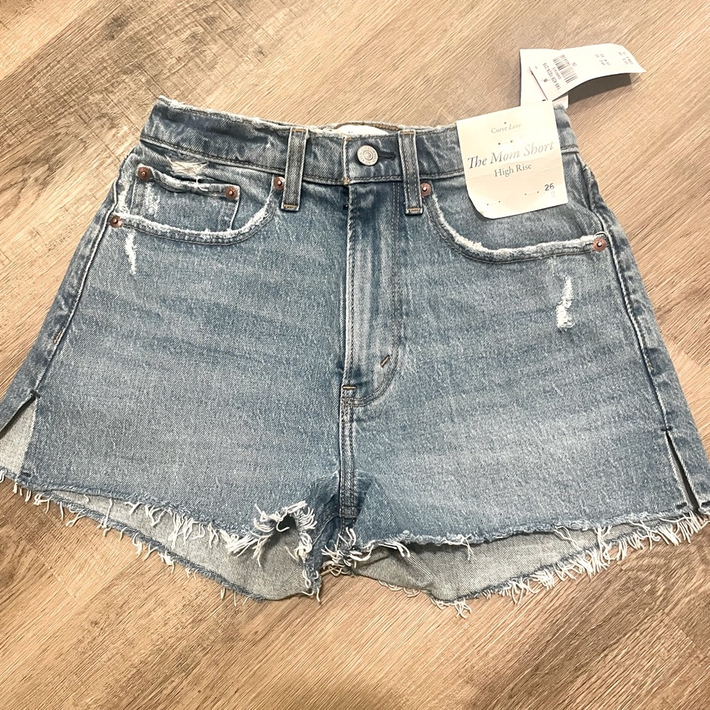 NWT A&F Curve Love Denim Shorts